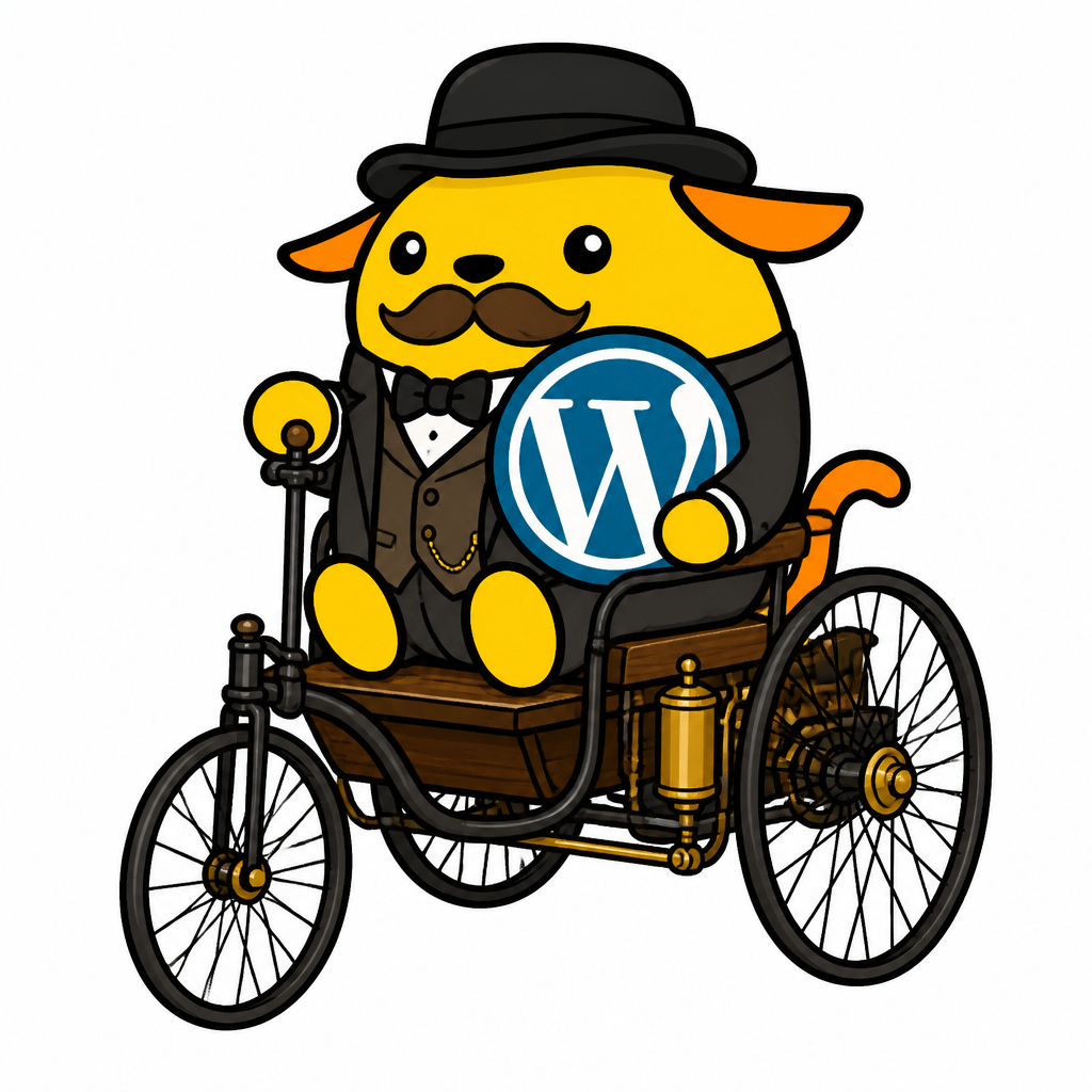 Wapuu: a wapuu that looks like carl benz