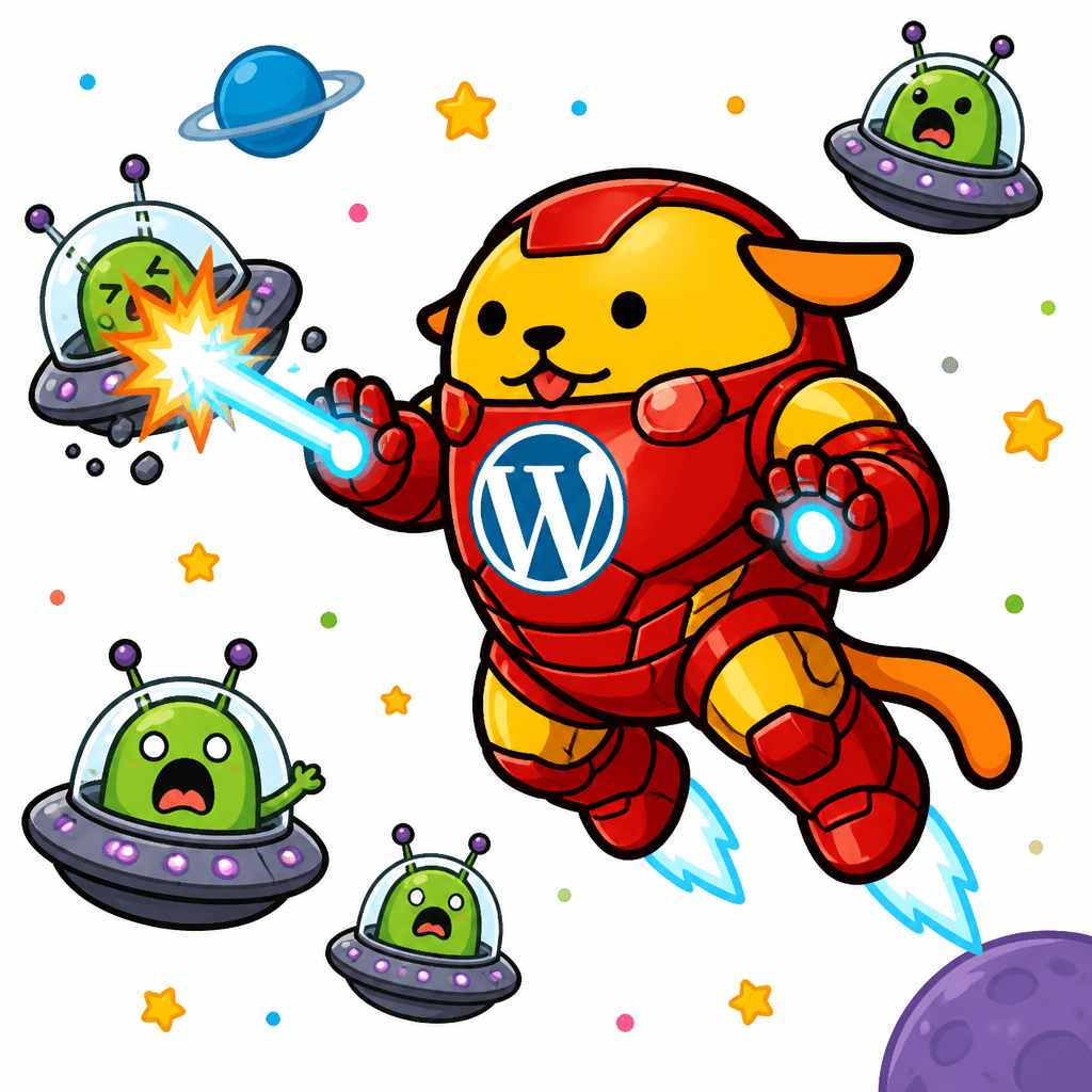 Wapuu: An Ironman Wapuu in space fighting aliens