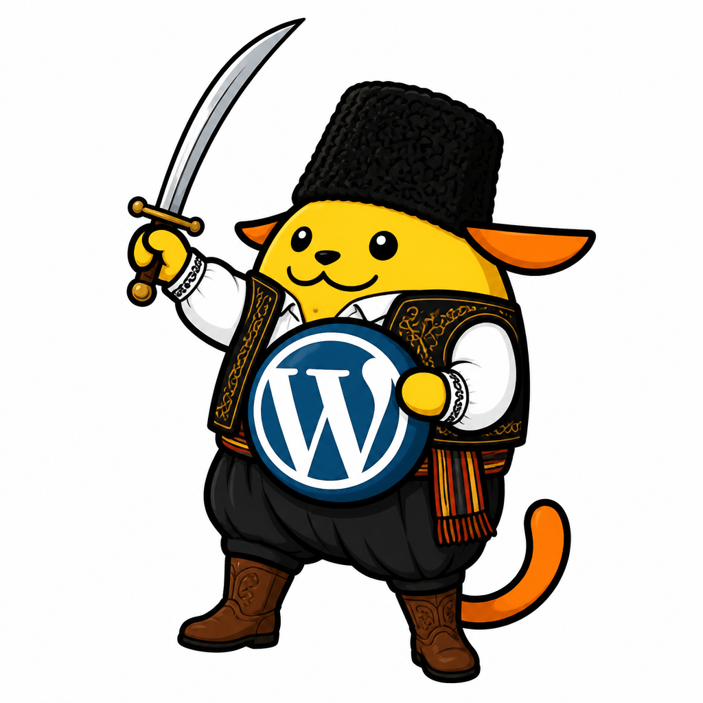 Wapuu: Ankara seymen Wapuu in traditional seymen outfit: white shirt, black vest, şalvar, leather boots, and a tall kalpak hat. Holding a sword upr