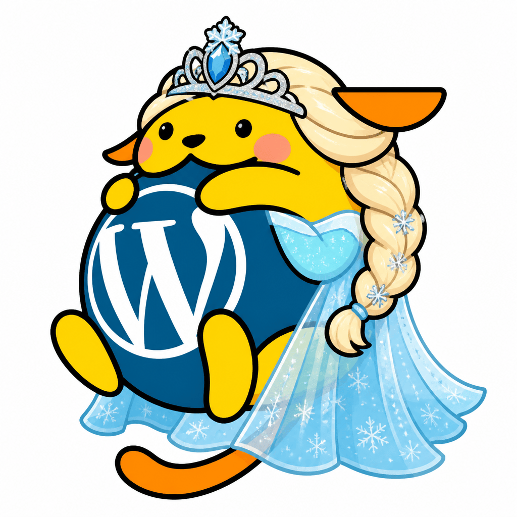 Wapuu: cute princess frozen wapuu