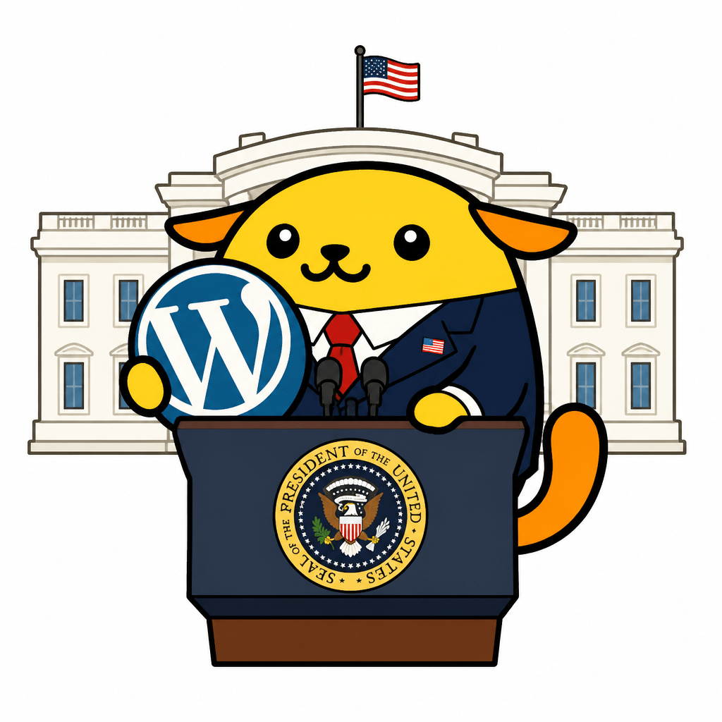 Wapuu: President wapuu, WordPress at the White House