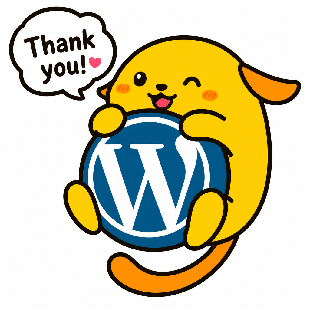 Wapuu: Wapuu saying thank you!