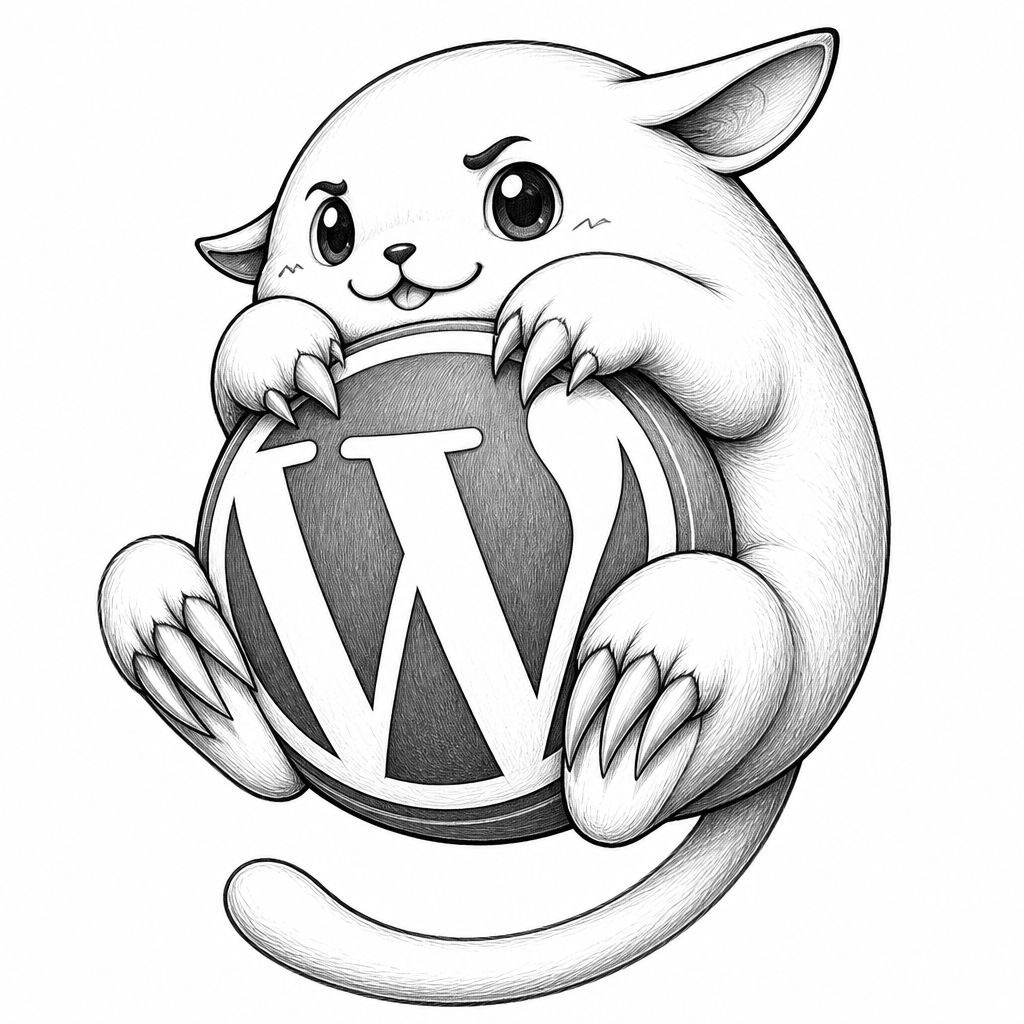 Wapuu: 3:4 design. Tough masculine wapuu. Hyper-realistic + fine line black and white. whimsical Japanese-style. Extended pincers.