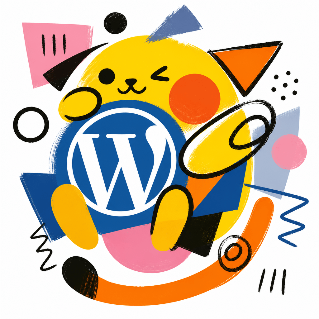 Wapuu: barely recognizable abstract impressionism wapuu. really deconstructed and out there