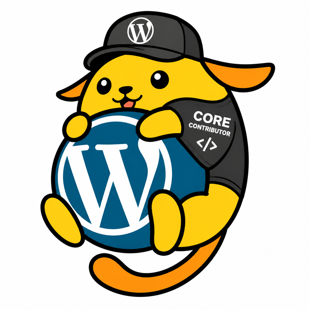 Wapuu: WordPress Core Contributor icon will be show. And yeah, this Wapuu about WordPress Core Contributor. This Wapuu represent WordPress Core Con
