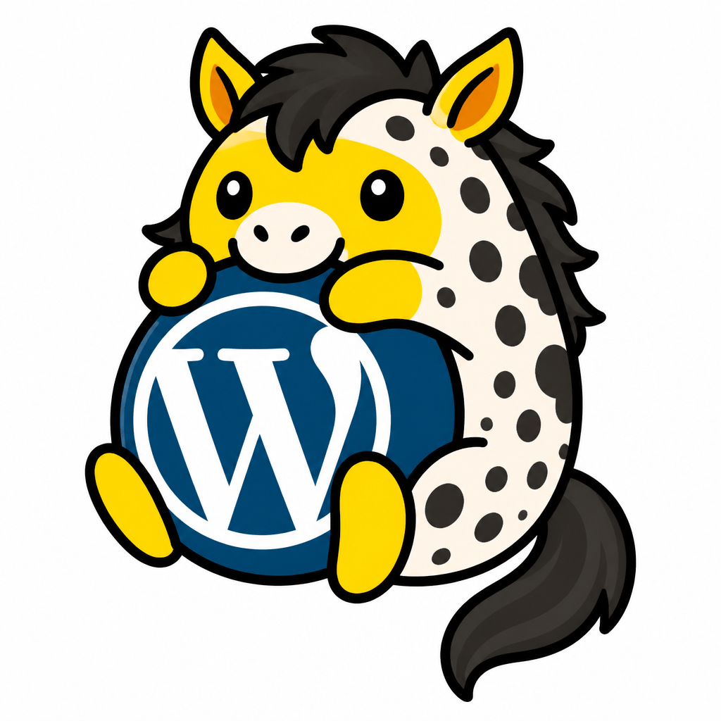 Wapuu: A cute baby black-spotted Appaloosa horse Wapuu .