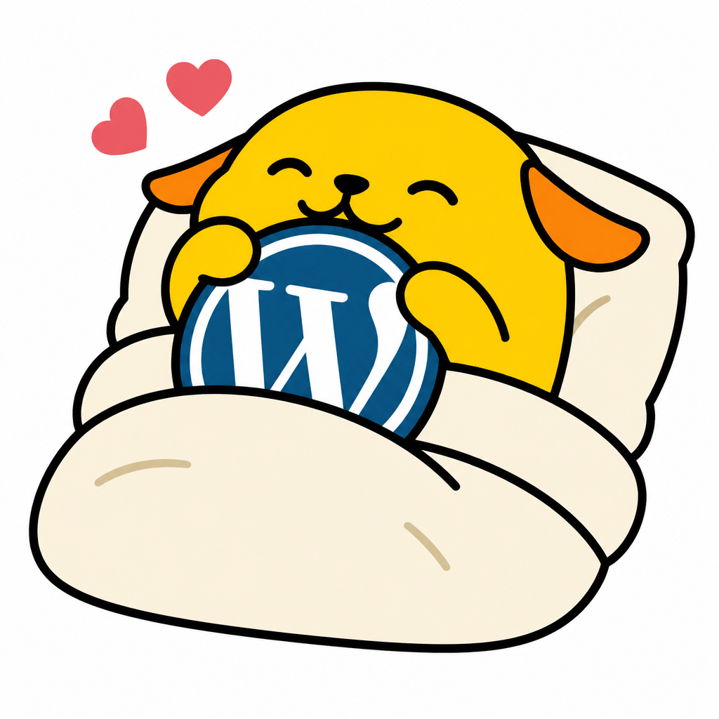 Wapuu: 寝そべっている感じで、お布団の中にいて幸せそうなワプウを作ってほしいです。